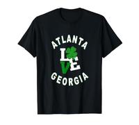 Happy St. Patricks Day, Atlanta, Georgia Value Graphic T-Shirt, Men, Black, S