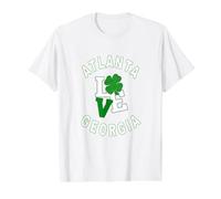 Happy St. Patricks Day, Atlanta, Georgia Value Graphic T-Shirt, Men, White, M