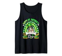 Happy St. Patrick's Day Australian Shepherd Rainbow Shamrock Tank Top