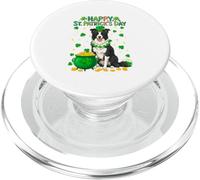 Happy St. Patrick's Day Border Collie Shamocks Owner Irish PopSockets PopGrip for MagSafe
