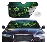 Happy St Patrick's Day Car Windshield Sun Shade,Foldable Front Window Sun Visor Protector Uv Reflective Windshield Sunshade Covers Universal Car Accessories 51x27.5 Inch