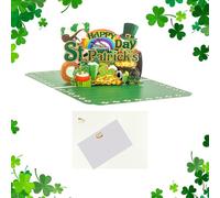 Happy St. Patrick's Day Greeting Card, 3D Ireland Greetings, Festive Celebration Pop Card, for Mom Daughter Sister Wife Men Adult Son Friend Girl Dad Boy Husband Kids Party School Classroom Family