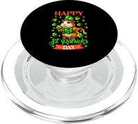 Happy St. Patrick's Day Guinea Pig Holding Shamrocks Parades PopSockets PopGrip for MagSafe