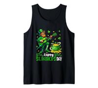 Happy St. Patrick's Day Irish Man Playing Guitar Shamrocks Tank Top