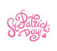 Happy st Patrick's Day Leprechaun Cartoon Four Leaf Clover Good Luck Magic Wall Decals Paster Paper 49.4x66cm Tattoo Culture Pink