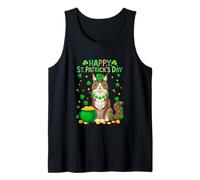 Happy St. Patrick's Day Maine Coon Shamocks Owner Irish Tank Top