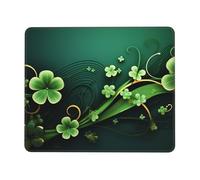 happy st patrick's day Mouse Pad with Stitched Edge, Comfortable Mouse Pads with Non-Slip Rubber Base Gaming Mouse Mat Washable Mousepads Computers Laptop Desk Accessories for Office 10 x 12 inch