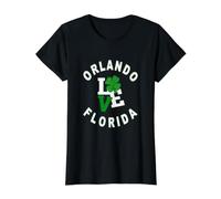 Happy St. Patricks Day, Orlando, Florida Value Graphic T-Shirt, Women, Black, L