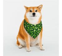 Happy St. Patrick's Day Pattern Dog Bandanas, Comfortable Cotton Triangle Bibs Scarfs for Dogs Or Cats, Cute Pet Kerchief for Small Medium Large Dogs-Small