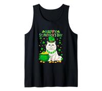 Happy St. Patrick's Day Persian Cat Shamocks Owner Irish Tank Top
