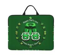 Happy St. Patrick'S Day Print 14in Laptop Case Sleeve Bag â€“ Portable Handle, Business Travel, Commuting, Accessory Pocket