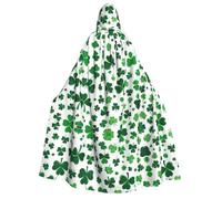 happy st patrick's day -Print Adult Hooded Halloween Cloak - Printed Full-Length Cape For Festivals, Gothic Events & Costume Parties