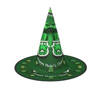 Happy St. Patrick'S Day Print Carnival Halloween Witch Hat Costume Accessory Foldable Cap Party Masquerade Decor