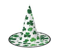 happy st patrick's day -Print Full Coverage Halloween Hat Adult - Packable Witch Headwear For Renaissance Fairs, Gothic Parties & Festivals