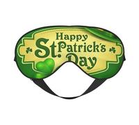 Happy St. Patrick's Day Print Functionality Cozy Eye Mask Adjustable Strap Nap Night Travel Camping Yoga Relax