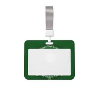 Happy St. Patrick's Day Print Horizontal Card Badge Holder Appropriate for Teachers Students Doctors Office Staff