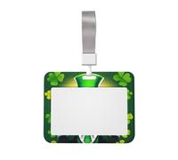 Happy St Patrick's Day Print Horizontal Card Badge Holder Appropriate for Teachers Students Doctors Office Staff