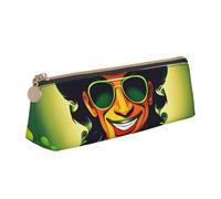 Happy St Patrick'S Day Print Leather Pencil Case Zipper Pencil Multifunctional Stationery Bags
