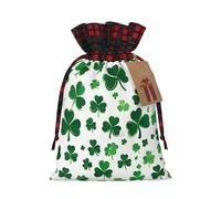happy st patrick's day -Print Multi-Colored Burlap Drawstring Pouches, Eco-Friendly Bags For Parties Wedding Favors Packaging S Size