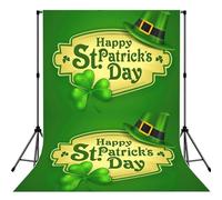 Happy St. Patrick'S Day Print Portable Photo Backdrop 5x7ft Background Drop For Photo Photoshoot Backdrop For Content Creator