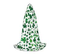 happy st patrick's day -Print Youth Hooded Cape - Printed Adjustable Cloak For Teens, Halloween Adventures, Parties & Festive Appare L