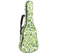 Happy St Patricks Day Shamrocks Acoustic Guitar Bag Thick Padded, Waterproof Guitar Gig Bag for 40 41 42 Inch Guitars