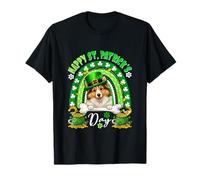 Happy St. Patrick's Day Shetland Sheepdog Rainbow Shamrocks T-Shirt