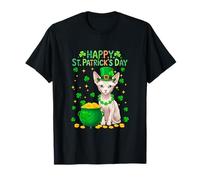 Happy St. Patrick's Day Sphynx Cat Shamocks Owner Irish T-Shirt