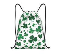 Happy St Patrick's Day Title: Lightweight Drawstring Duffel Bag â€“ Water-Resistant Foldable Gym Sack with Adjustable Shoulder Strap, Ideal for Sports, Yoga, Travel and School