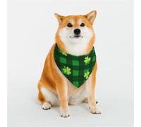 Happy St. Patrick's Day5 Pattern Dog Bandanas, Comfortable Cotton Triangle Bibs Scarfs for Dogs Or Cats, Cute Pet Kerchief for Small Medium Large Dogs-Medium