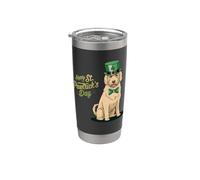 Happy St. Pawtrick's Day - Golden Doodle Saint Patrick's Day Stainless Steel Insulated Tumbler