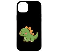 Happy Stegosaurus Smile. Cute Kawaii Dino Art Case for iPhone 14 Plus