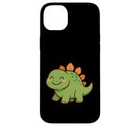 Happy Stegosaurus Smile. Cute Kawaii Dino Art Case for iPhone 14 Plus