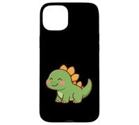 Happy Stegosaurus Smile. Cute Kawaii Dino Art Case for iPhone 15 Plus