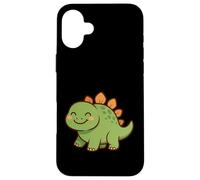 Happy Stegosaurus Smile. Cute Kawaii Dino Art Case for iPhone 16 Plus