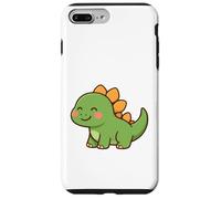 Happy Stegosaurus Smile. Cute Kawaii Dino Art Case for iPhone 7 Plus/8 Plus