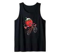 Happy Strawberry BMX Kid Riding Bicycle Jump Tank Top