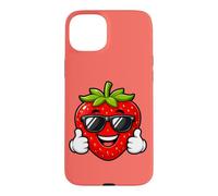 Happy Strawberry Thumbs Up Summer Cool Vibes Case for iPhone 15 Plus