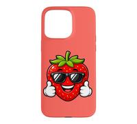 Happy Strawberry Thumbs Up Summer Cool Vibes Case for iPhone 15 Pro Max