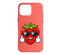 Happy Strawberry Thumbs Up Summer Cool Vibes Case for iPhone 16 Pro Max