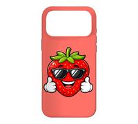 Happy Strawberry Thumbs Up Summer Cool Vibes Case for iPhone 17 Pro Max