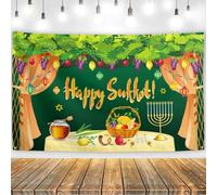 Happy Sukkot Decorations Happy Sukkah Banner Hebrew Jewish Lulav Etrog Decor Happy Sukkot Decorations for Home Party