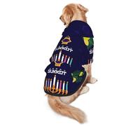 Happy Sukkot Sukkah Jewish Holiday Dog Costumes Puppy Hoodies Pullover Sweatshirt Winter Coat Pet Clothes For Small Dogs Cats M