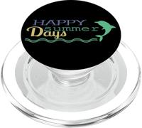 Happy Summer Days Dolphin Beach Wave Cute Summer Dolphins PopSockets PopGrip for MagSafe