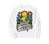 Happy Summer Solstice Sunflower Design Sweatshirt