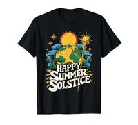 Happy Summer Solstice Sunflower Design T-Shirt