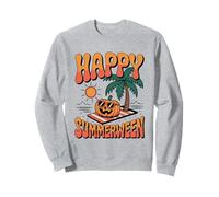 Happy Summerween Halloween Pumpkin on the Beach Vintage Sweatshirt