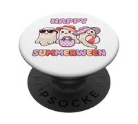 Happy Summerween Summer Halloween Ghost PopSockets Adhesive PopGrip