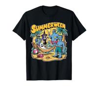 Happy Summerween Summer Halloween Holiday Beach Vibes Spooky T-Shirt
