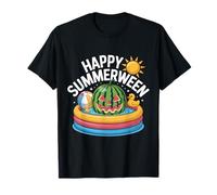 Happy Summerween Watermelon Swimming Halloween Summer T-Shirt